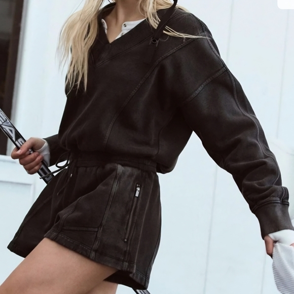 Free People movement intercept romper. NWT. Black - Picture 2 of 4